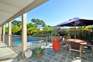 Superb outdoor living - tiled, landscaped and easy care